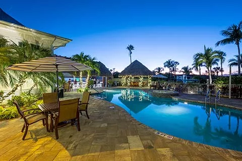 Enjoy the saltwater style pool at Everglades Isle in South Florida.