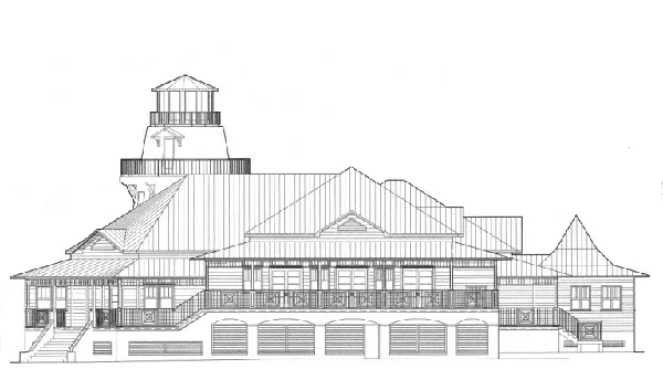 Architectural Drawing of the Lighthouse Club.